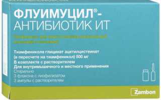 Флуимуцил ИТА антибиотик для ингаляций