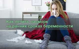 Насморк при беременности 1 триместр чем лечить