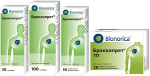 Лечение таблетками Бронхипрет